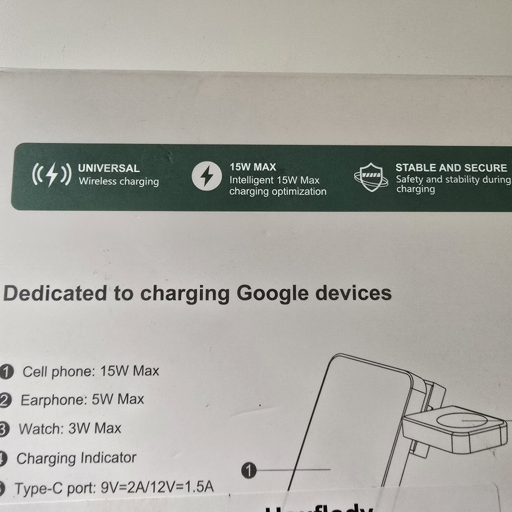 Houflody 3-in-1 Foldable Wireless Charging Station – New - Picture 8 of 10